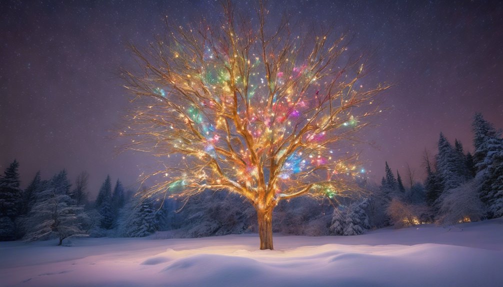 festive tree lighting decorations